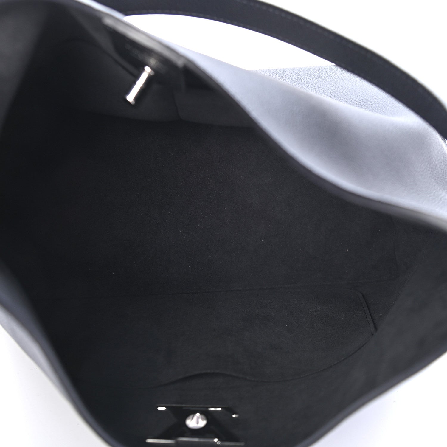 Louis Vuitton Calfskin Lockme Hobo Black 5 of 9
