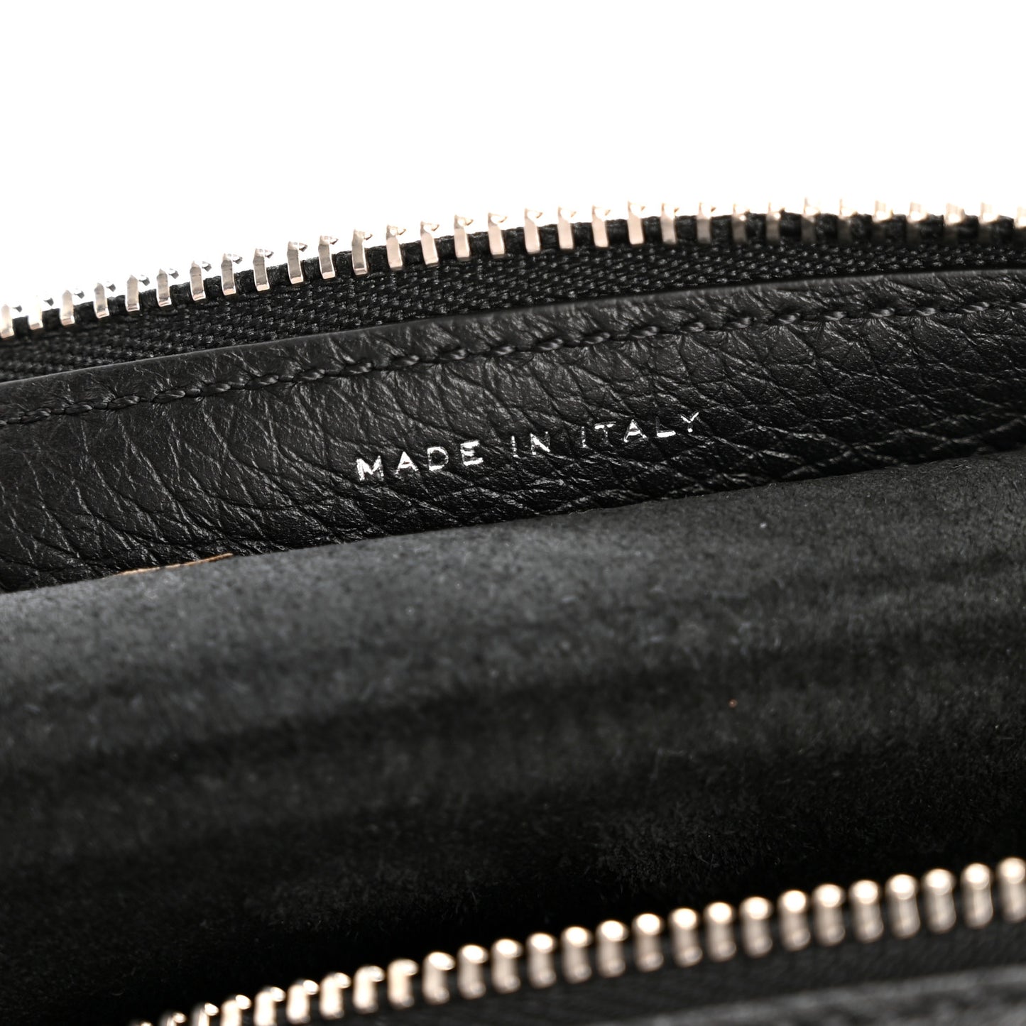 Grained Calfskin Large Slouchy Banana Bag Black
