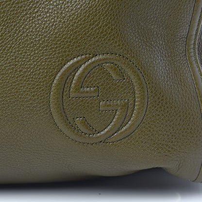 Gucci Pebbled Calfskin Tote Dark Green 14 of 15