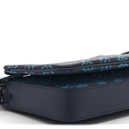Louis Vuitton Calfskin Monogram Shadow Trio Messenger Navy River Blue 9 of 11