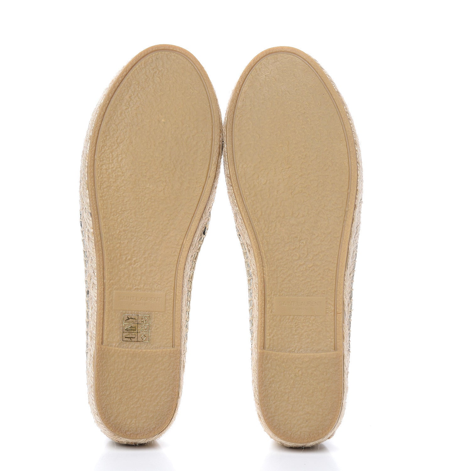 Saint Laurent Metallic Lambskin Monogram Espadrilles 37 Gold 5 of 8