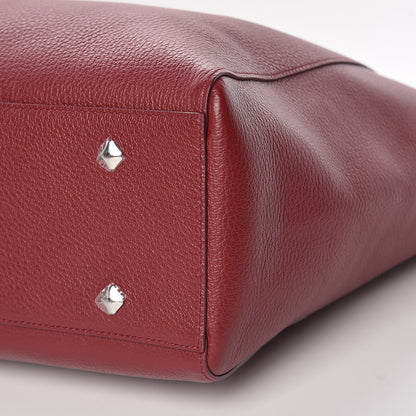 MCM Grained Calfskin Medium Reversible Wandel Tote Ruby Tan 12 of 14