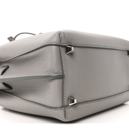 MCM Grained Calfskin Small Milla Tote Arch Grey 8 of 9