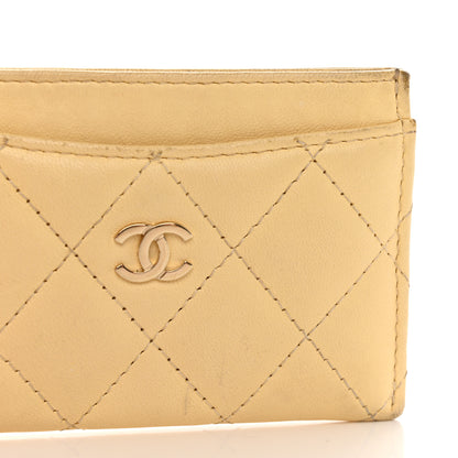 Chanel Lambskin Quilted Card Holder Yellow 11 of 14