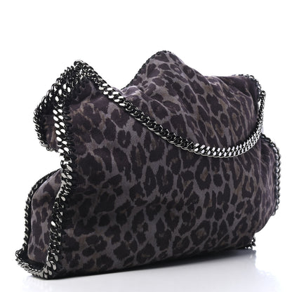 Stella McCartney Shaggy Deer Leopard Print Small Falabella Tote Grey 2 of 4