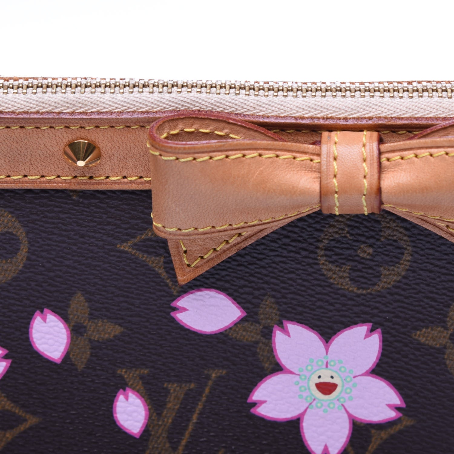 Louis Vuitton Monogram Cherry Blossom Pochette Accessories Brown 8 of 10