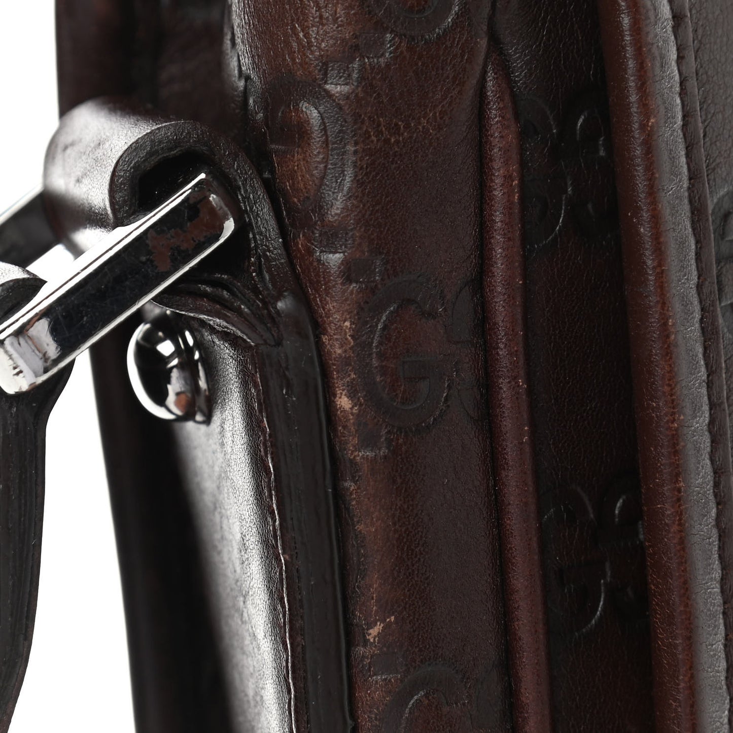 Guccissima Flap Messenger Bag Dark Brown