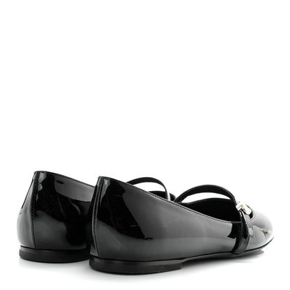 Louis Vuitton Patent Uniformes Ballerina Flat 37.5 Black 3 of 7