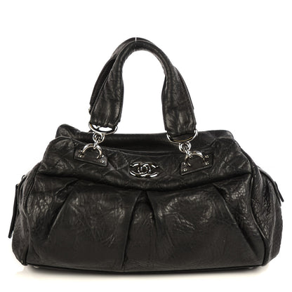 Chanel Distressed Lambskin Bowler Black 1 of 7