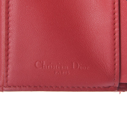 Christian Dior Lambskin Cannage Lady Dior Lotus Wallet Rusty Red 6 of 6