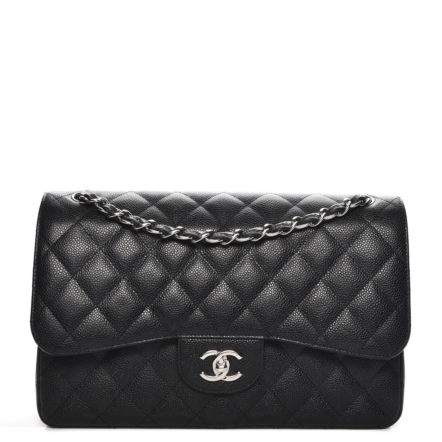 Chanel Caviar Quilted Jumbo Double Flap Black 1 of 8