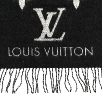Louis Vuitton Cashmere Monogram Reykjavik Scarf Black 3 of 4