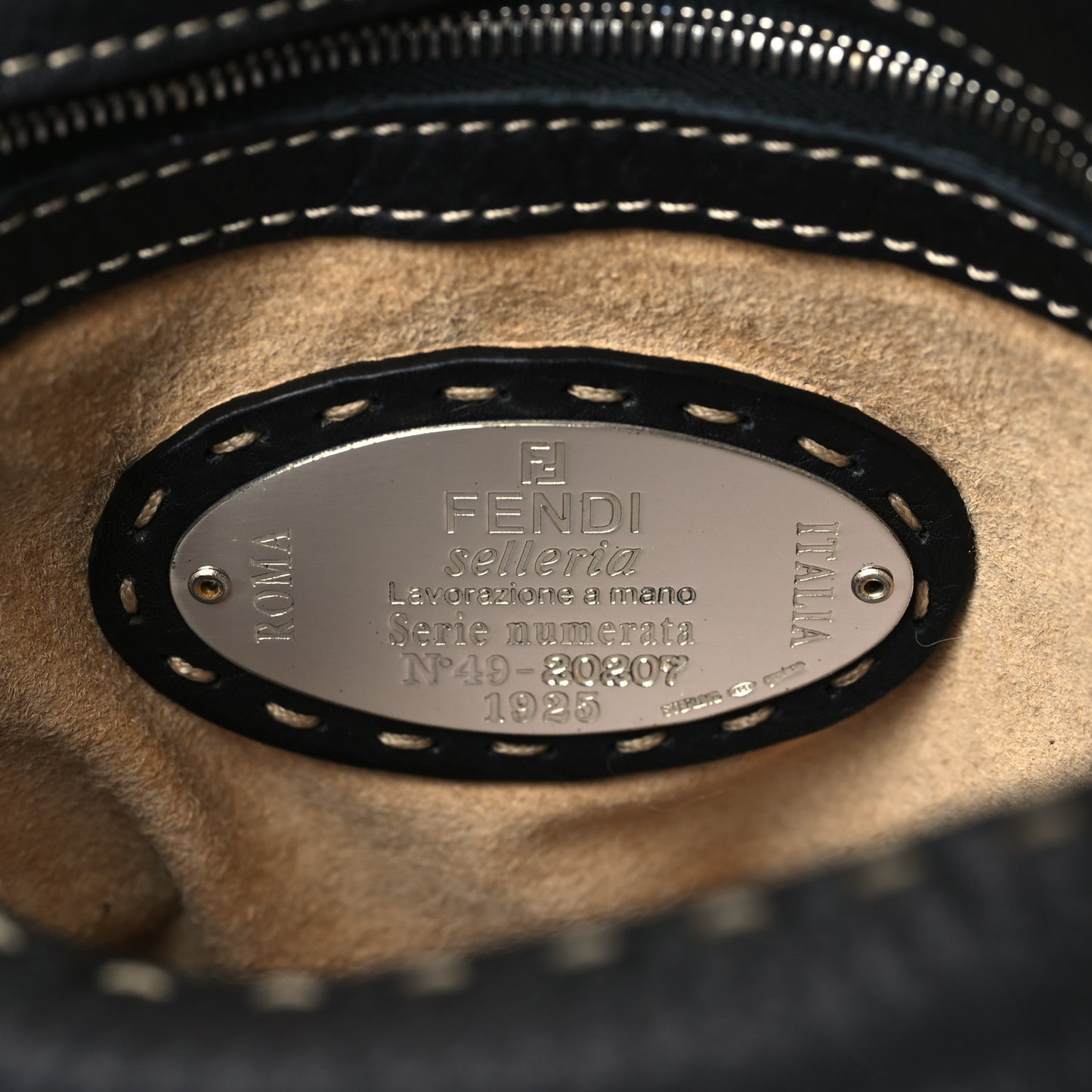 Calfskin Romano Selleria Forever Mama Baguette Black