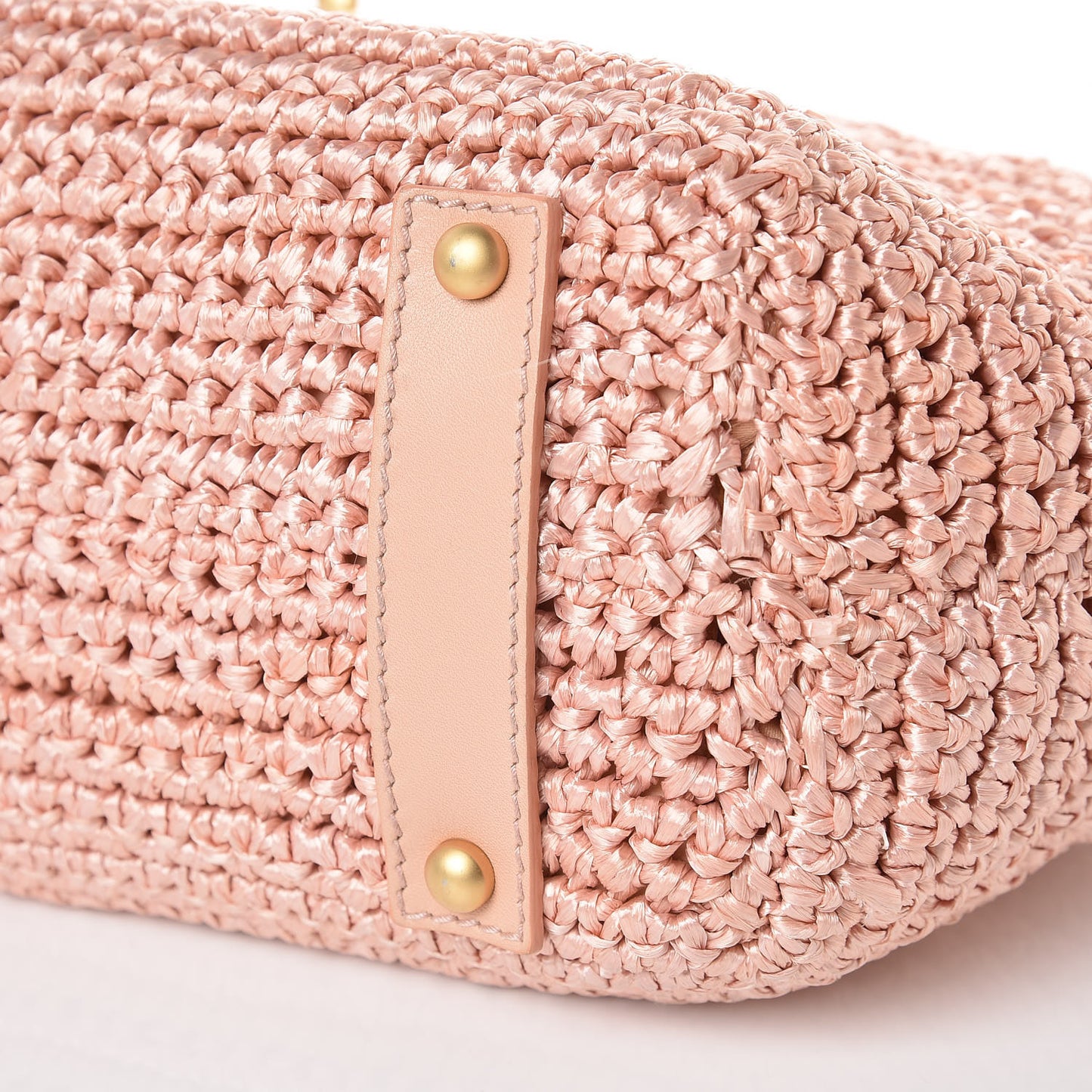 Straw Raffia Tote Pink