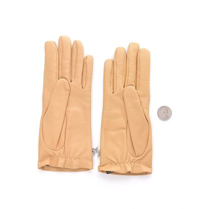 Chanel Lambskin Chain CC Gloves Beige 7 2 of 5
