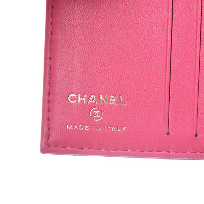 Chanel Lambskin Quilted Card Holder Wallet Fuchsia 6 of 10