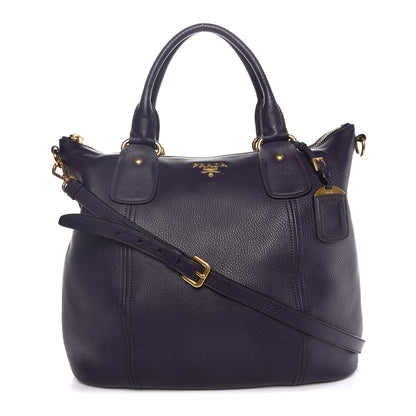 Prada Vitello Daino Tote Melanzana 1 of 8