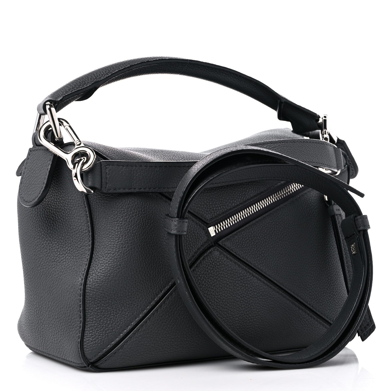 Loewe Calfskin Small Puzzle Bag Gunmetal 3 of 11