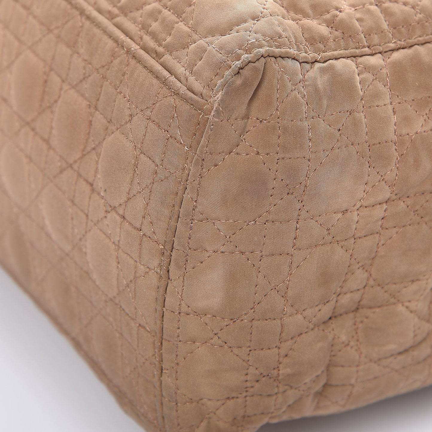 Nylon Cannage Medium Lady Dior Brown