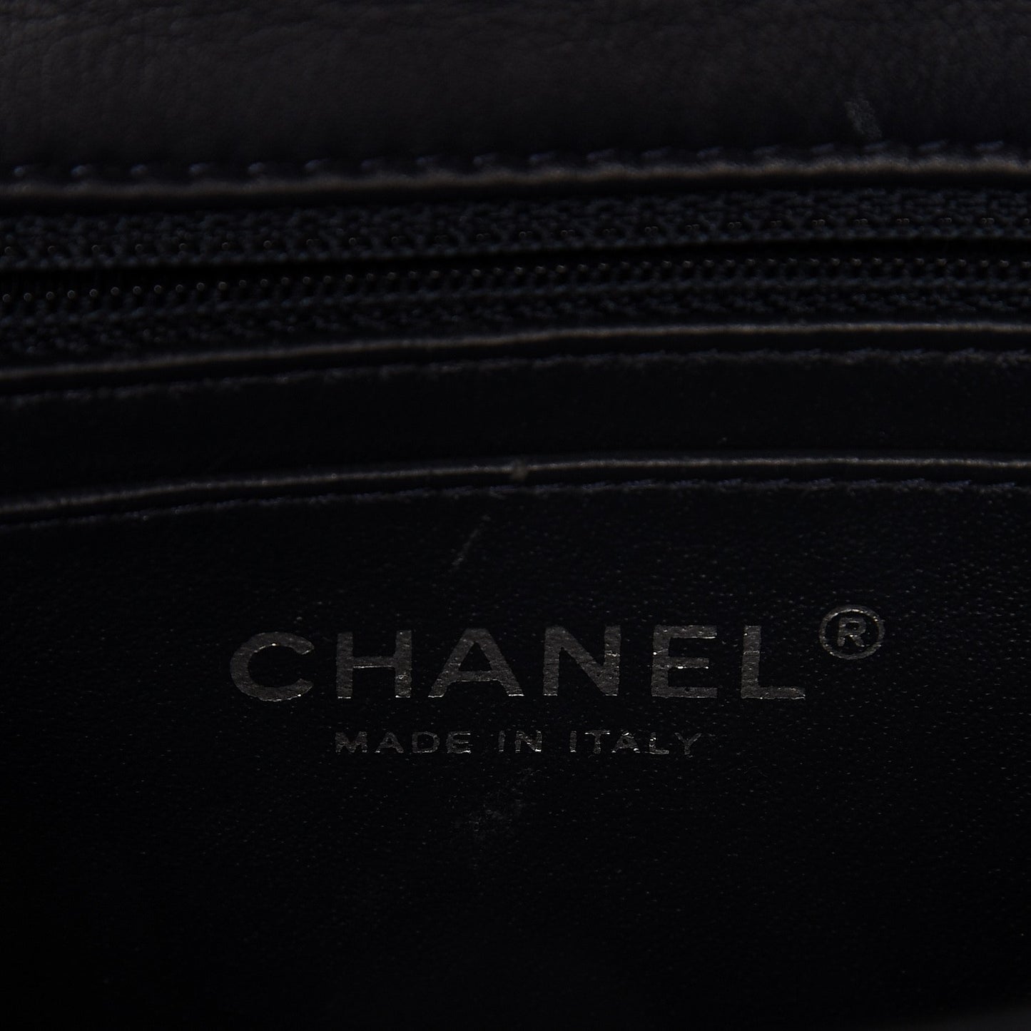 Patent Calfskin Quilted Mini Rectangular Flap Navy Blue