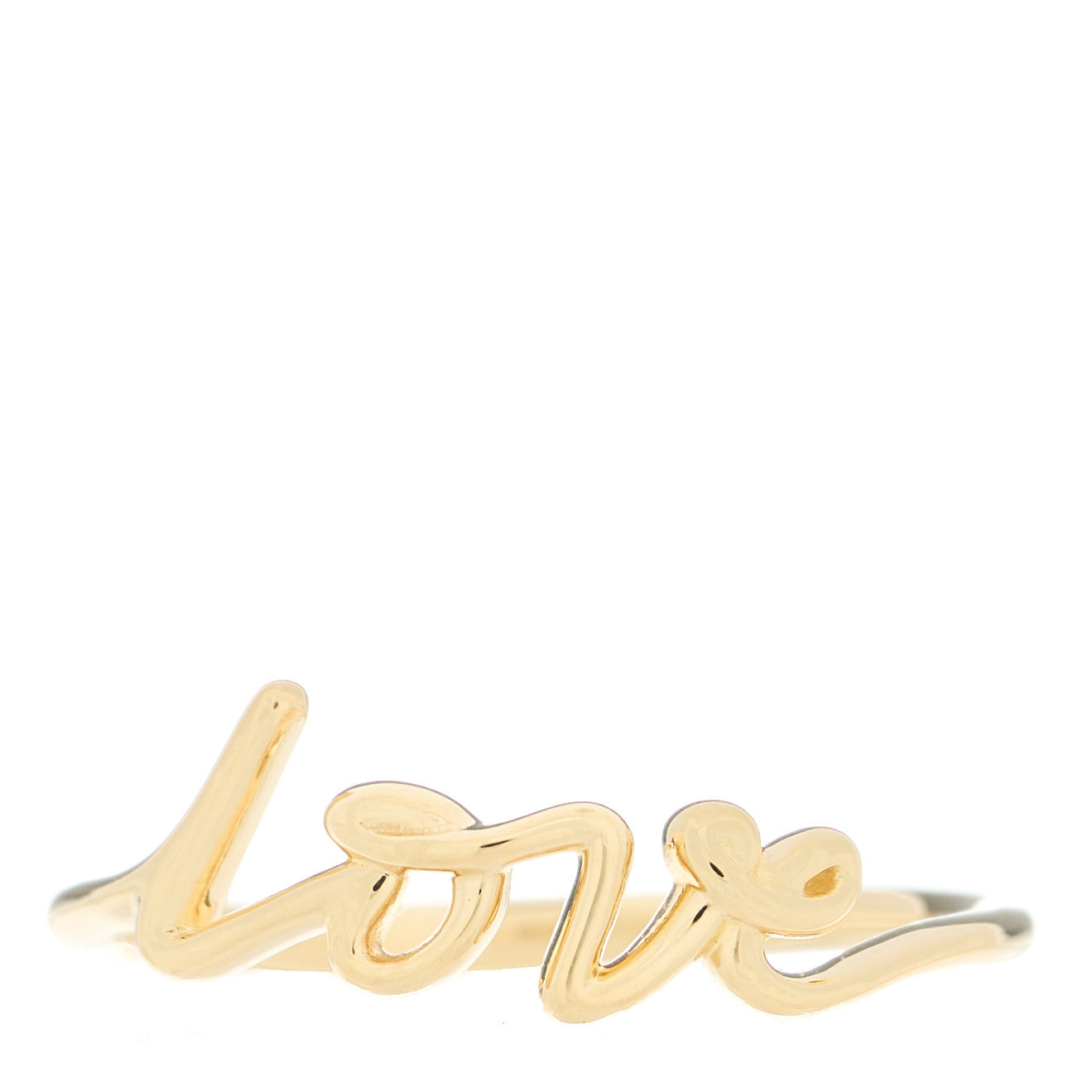 Tiffany 18K Yellow Gold Mini Paloma's Graffiti Love Ring 54 7 1 of 6