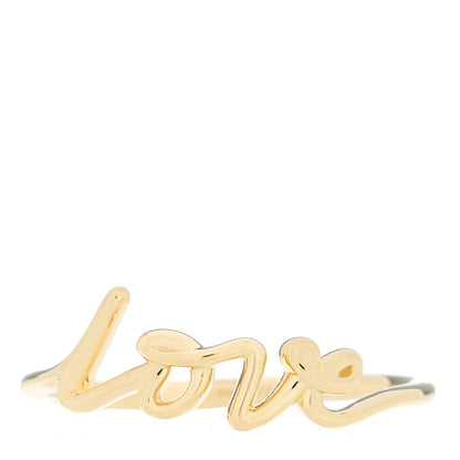 Tiffany 18K Yellow Gold Mini Paloma's Graffiti Love Ring 54 7 1 of 6