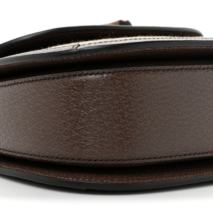 Gucci Monogram Jumbo GG Textured Dollar Calfskin Web Small Bamboo 1947 Top Handle Bag Camel Ebony New Acero 10 of 10