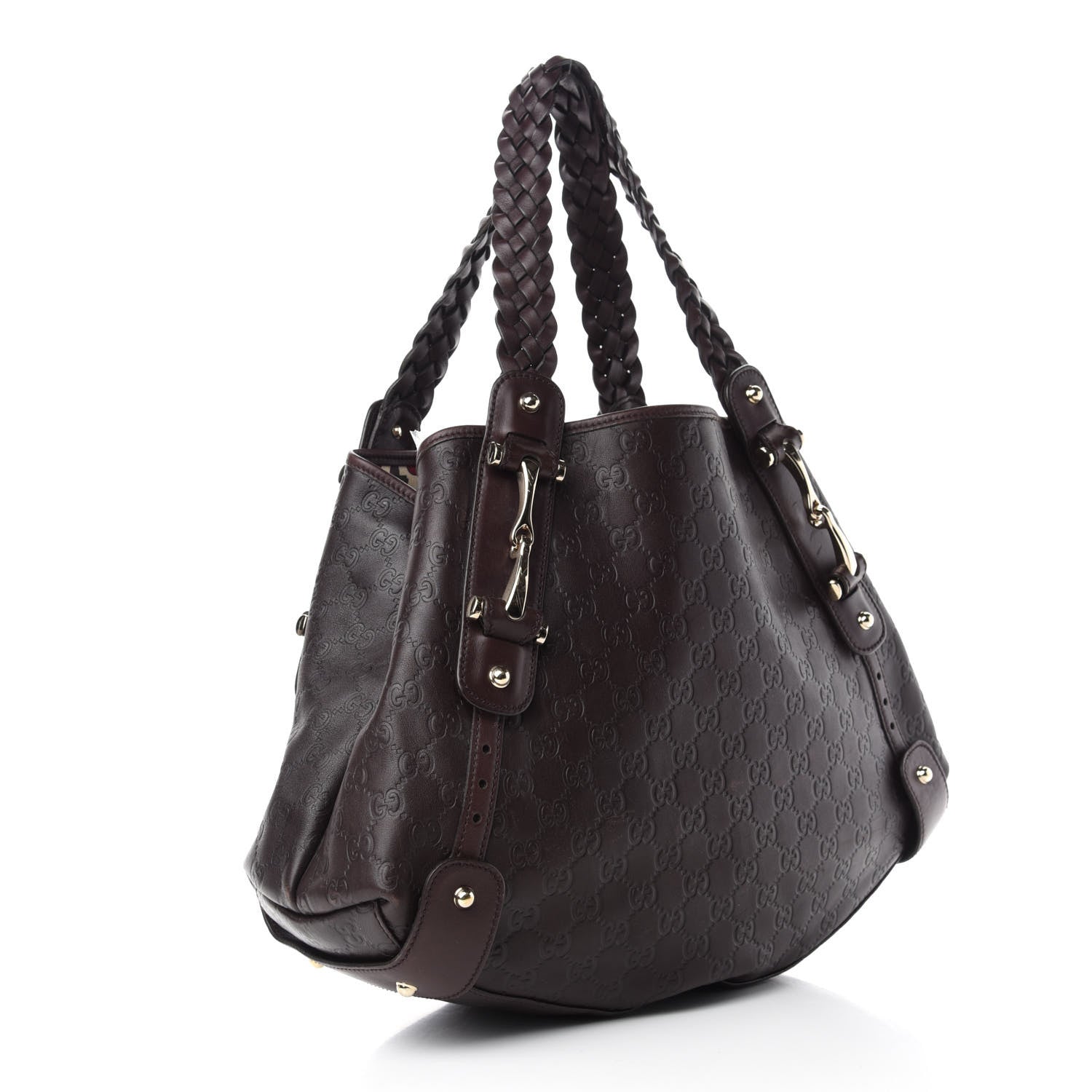 Gucci Guccissima Medium Pelham Shoulder Bag Dark Brown 3 of 12