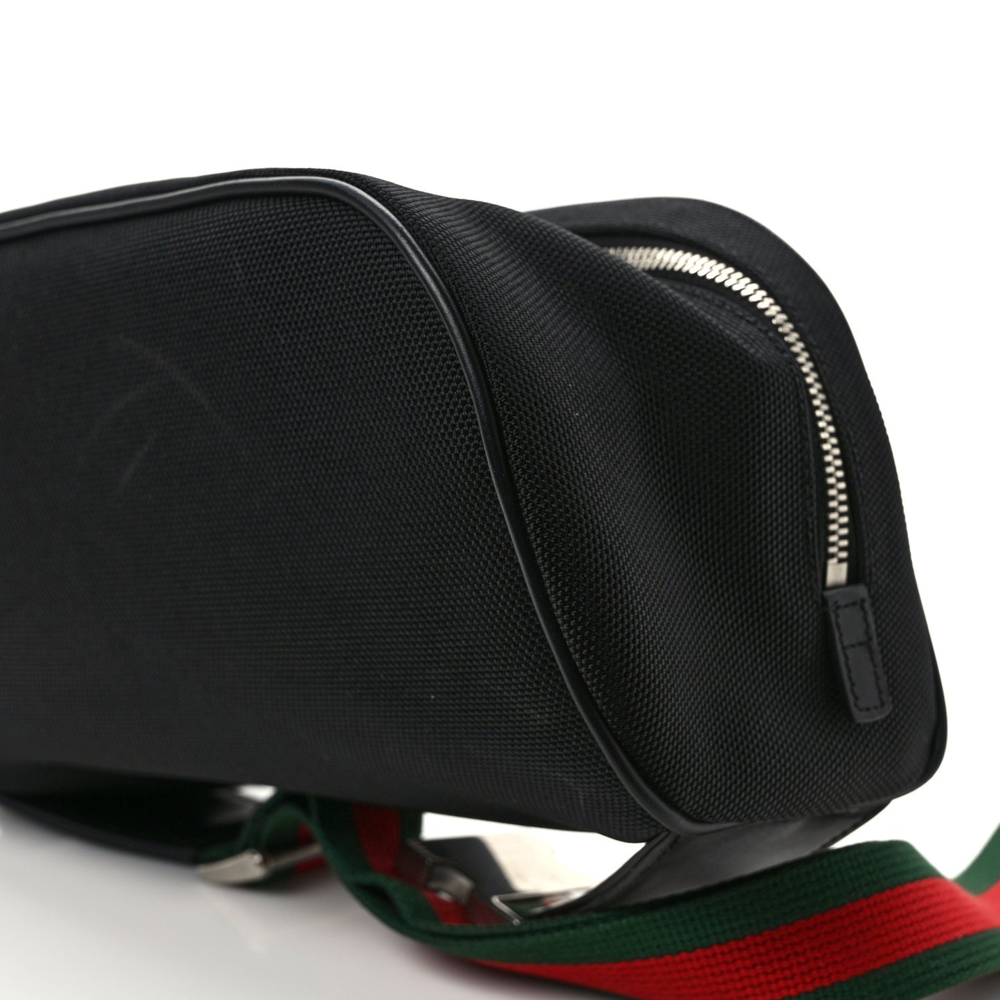 Techno Canvas Web Large Belt Bag Black