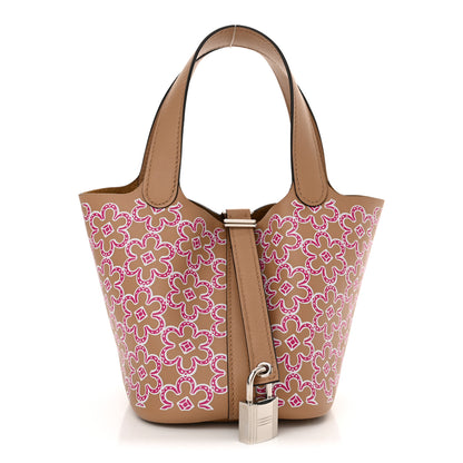 Hermes Swift Micro Lucky Daisy Picotin Lock Chai Rose White 1 of 11
