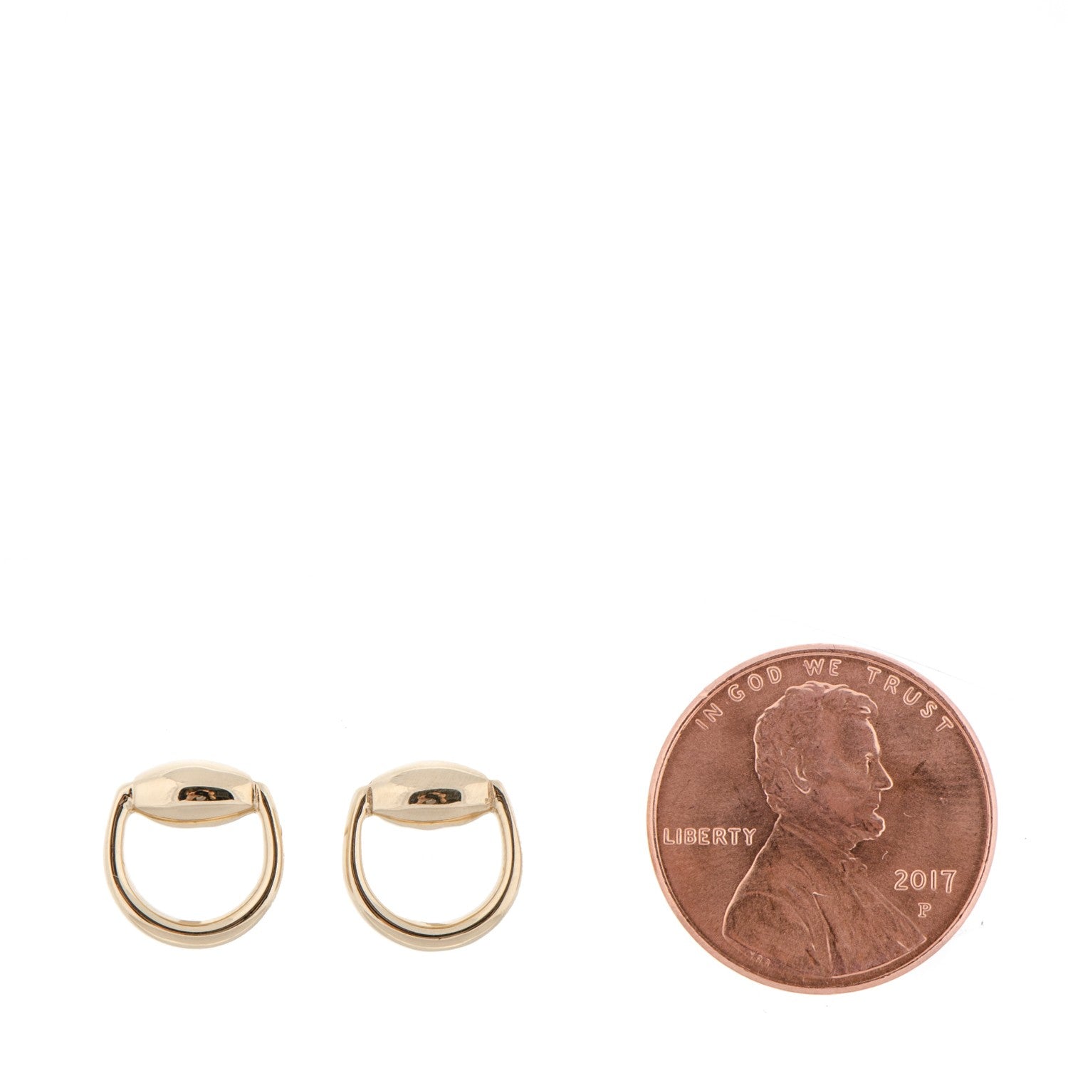 Gucci 18K Yellow Gold Horsebit Earrings 2 of 4