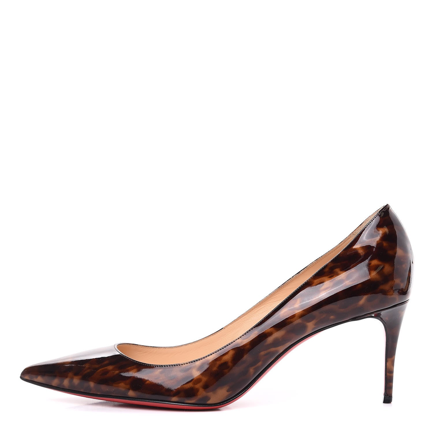 Christian Louboutin Patent Tartaruga Decollete 554 70 Pumps 41Testa Di Moro 1 of 12
