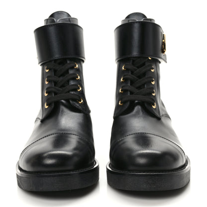 Louis Vuitton Calfskin Wonderland Ranger Boots 38.5 Black 2 of 10