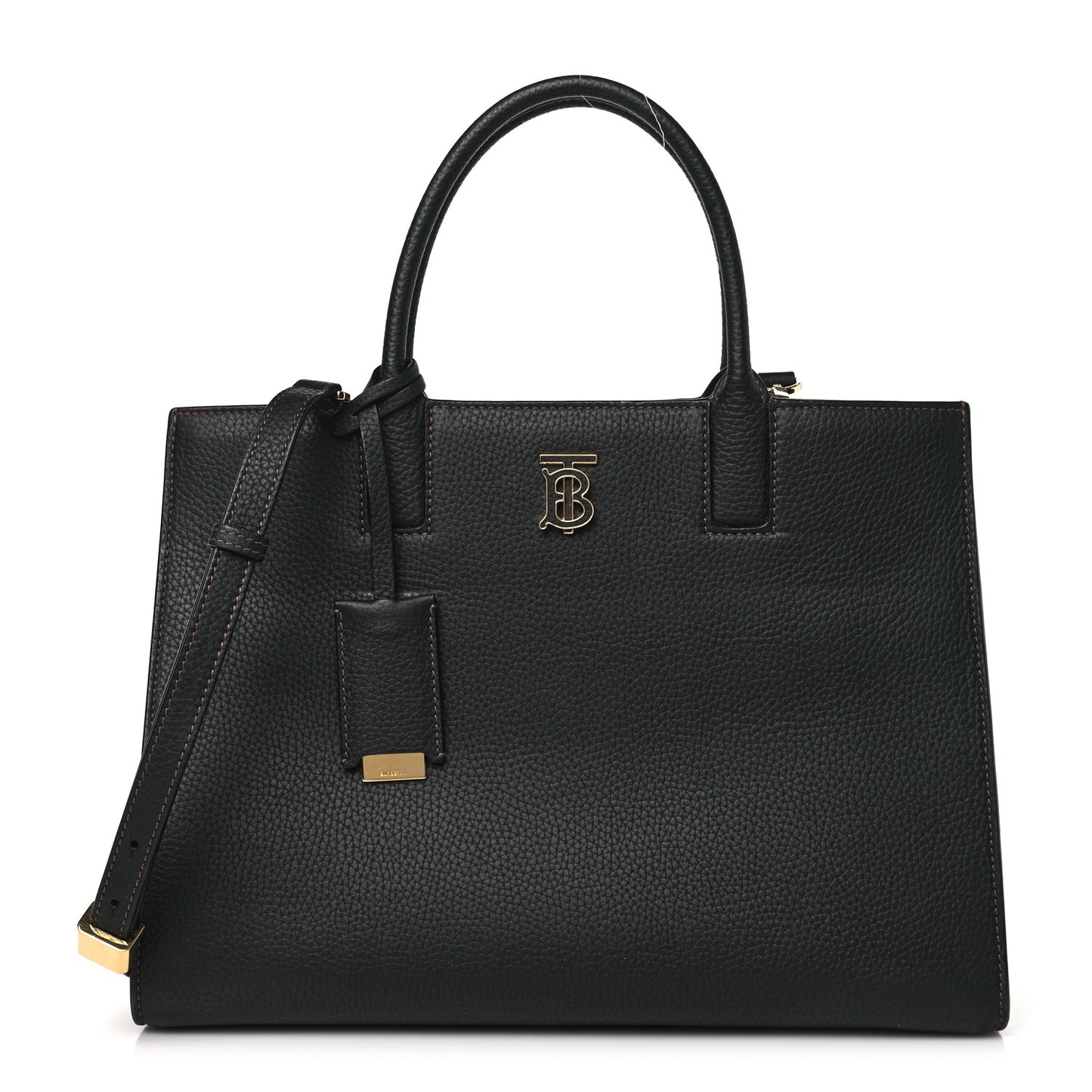 Grained Calfskin Small Frances Tote Black