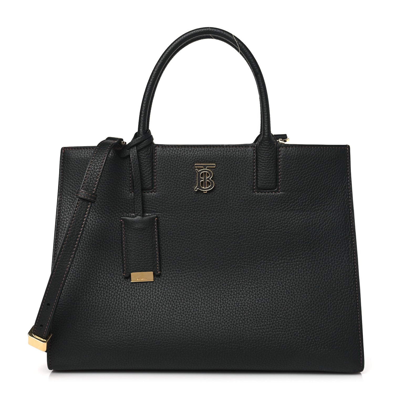 Burberry Grained Calfskin Small Frances Tote Black 1 of 8