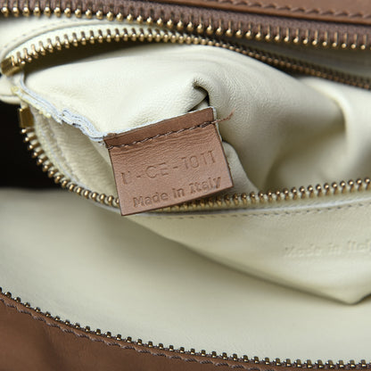 Celine Smooth Calfskin Shrunken Lambskin Mini Tri-Color Luggage Chalk 6 of 14