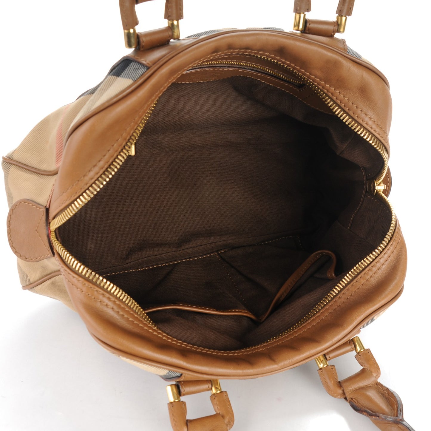House Check Knight Satchel Brown