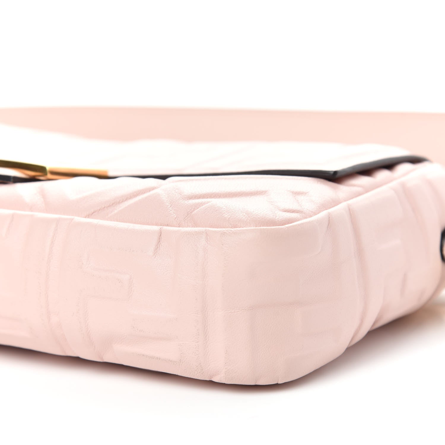 Fendi Nappa FF 1974 Embossed Baguette Rosa Quarzo 8 of 9