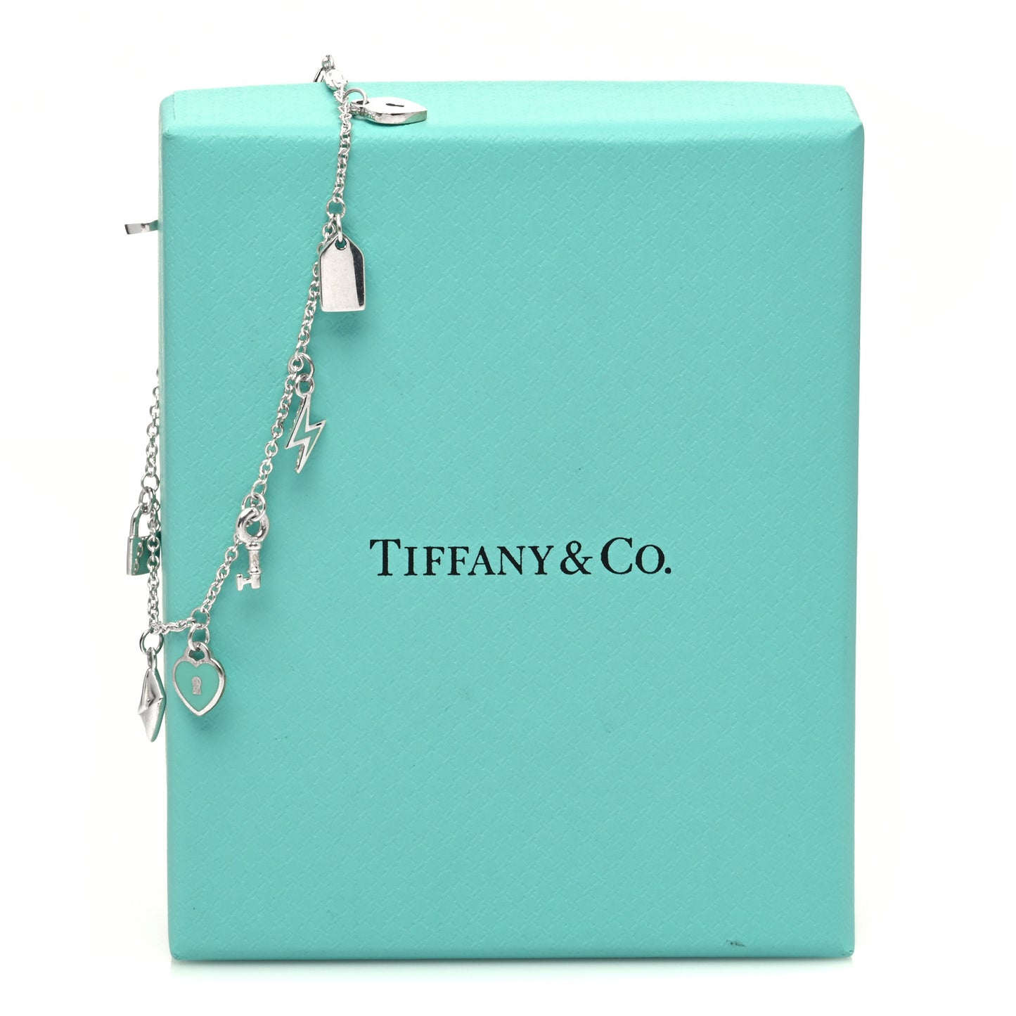 Sterling Silver Enamel Love Notes Charm Bracelet Blue