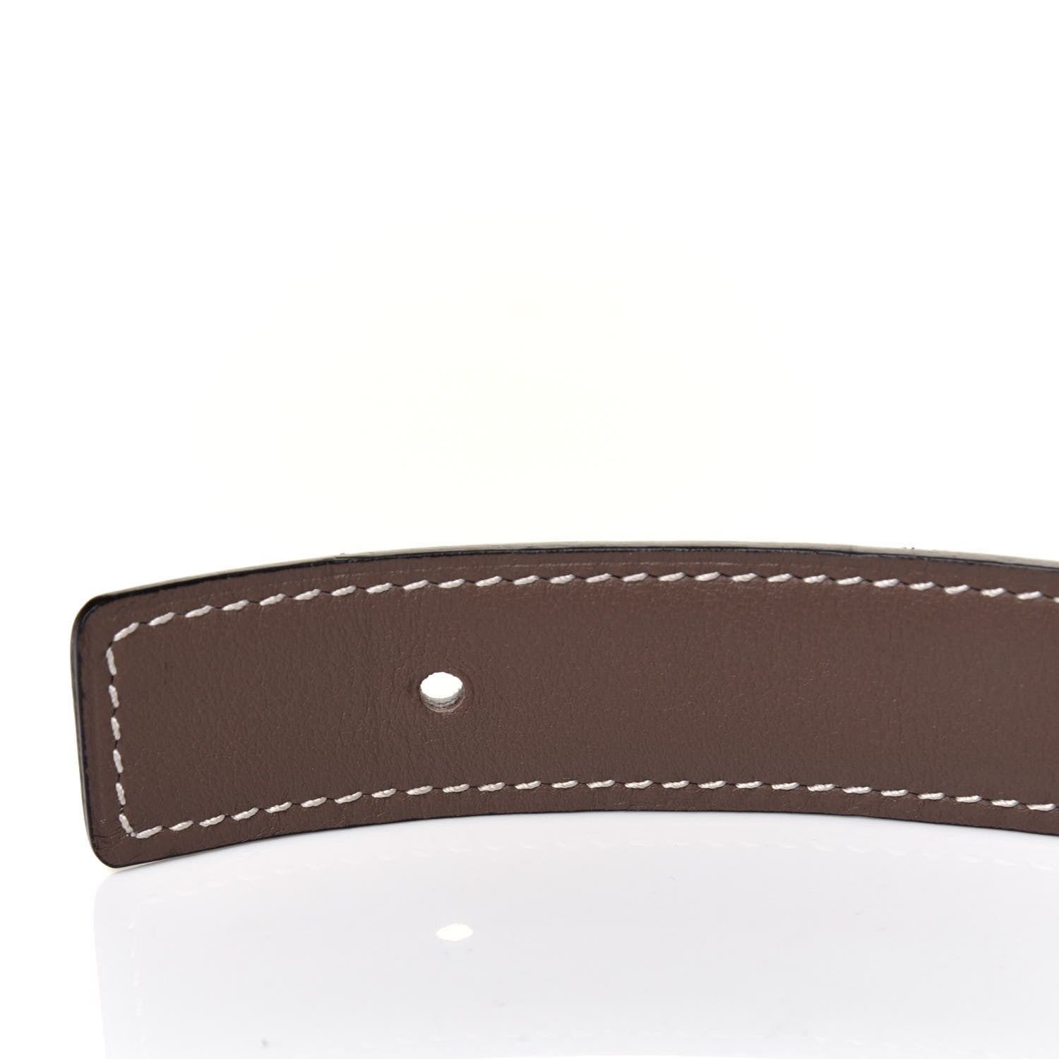 Hermes Swift Epsom 24mm Belt Strap 80 White Etoupe 7 of 7