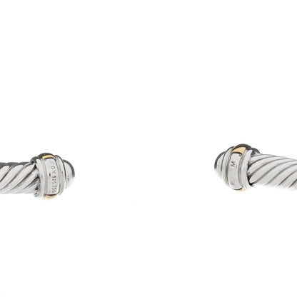 David Yurman Sterling Silver 18K Yellow Gold 4mm Cable Classics Bracelet 3 of 3