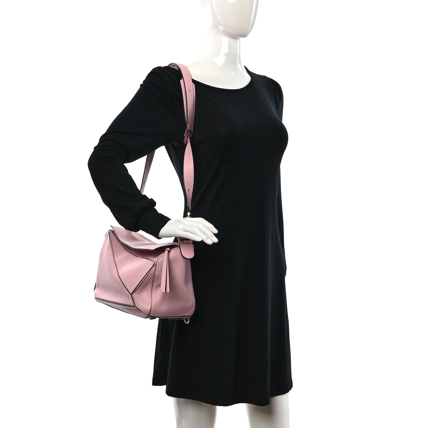 Calfskin Medium Puzzle Bag Light Pink