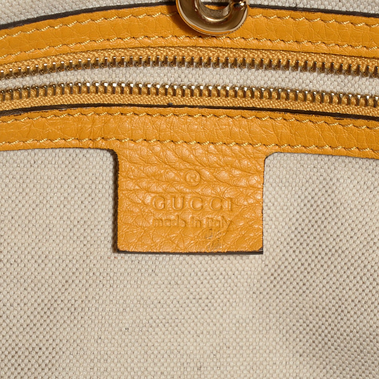 Gucci Pebbled Calfskin Medium Bella Tote Bumblebee 6 of 7