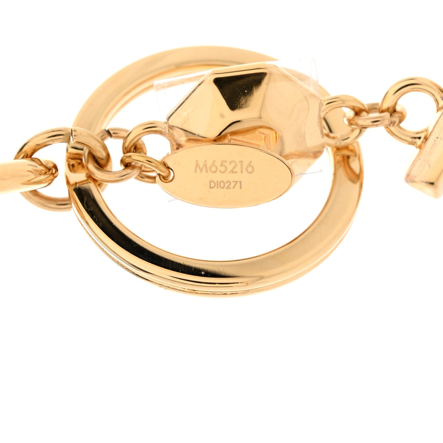 Louis Vuitton Metal LV Facettes Bag Charm Key Holder Gold 5 of 6