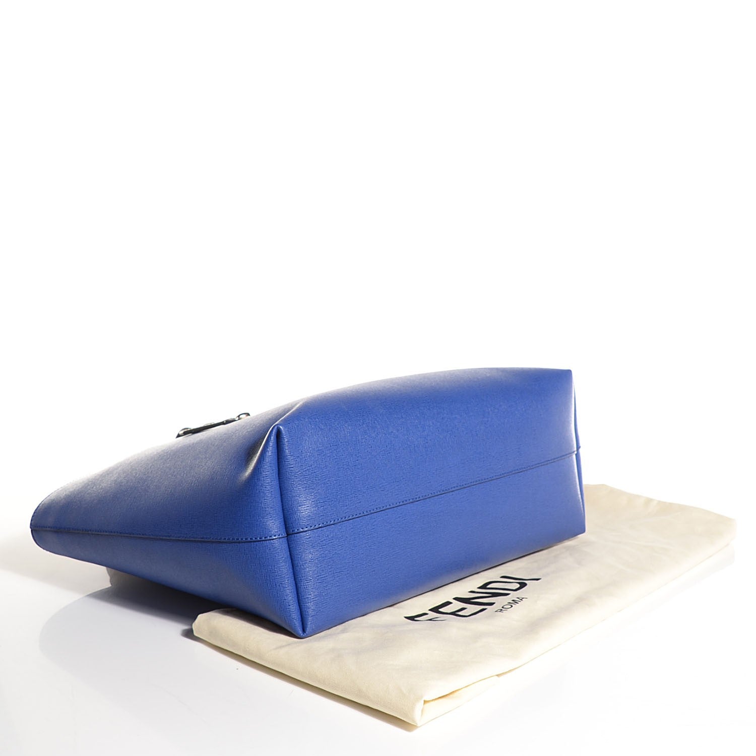 Fendi Vitello Elite Cuoio Monster Buggies Medium Roll Tote Blue Neon Black Multicolor Rosso Scuro 5 of 10