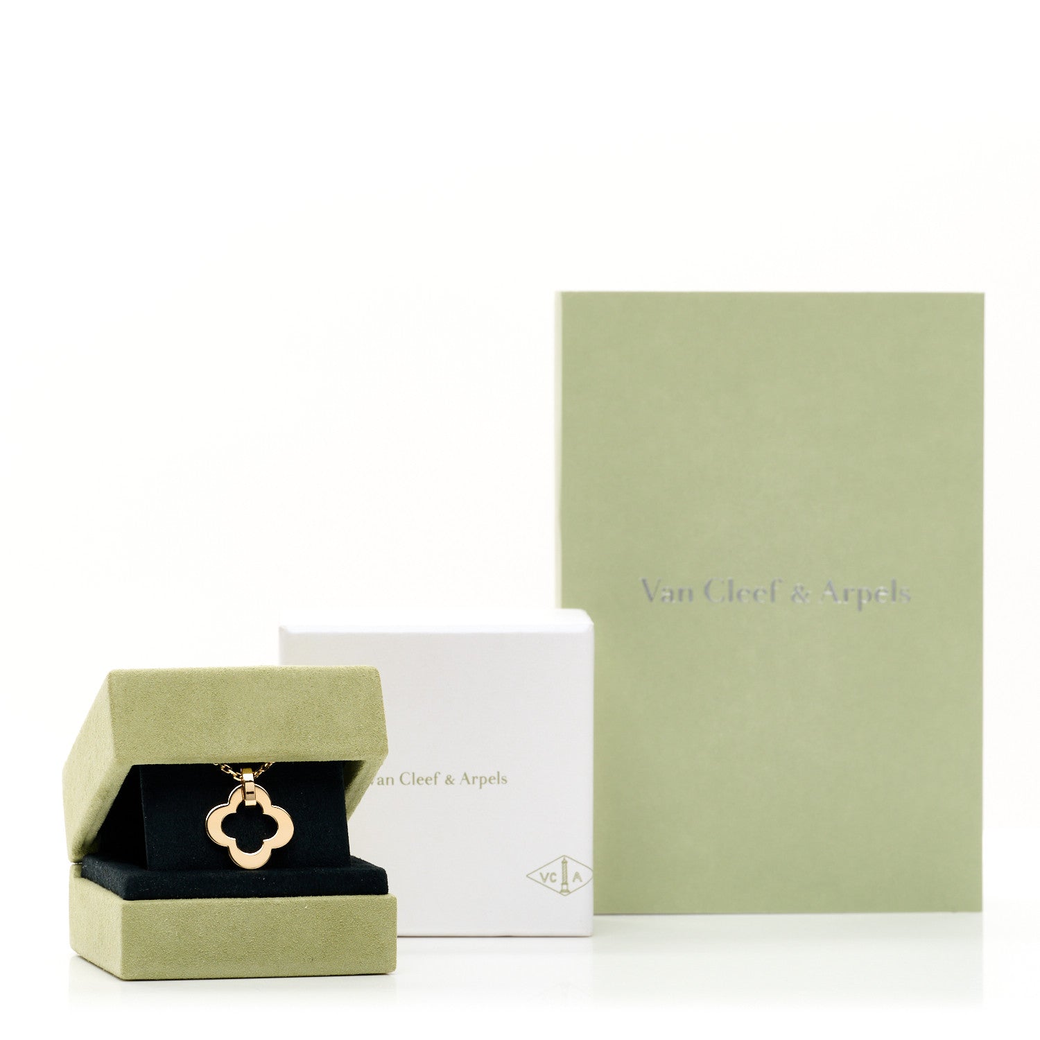 Van Cleef & Arpels 18K Yellow Gold Byzantine Alhambra Pendant Necklace 5 of 5