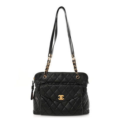 Chanel Caviar Quilted Flap Shoulder Bag Black 1 of 14