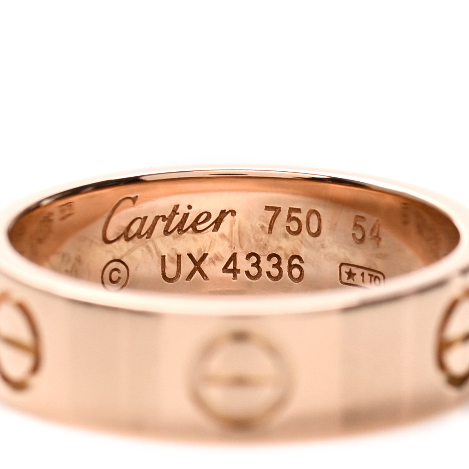 Cartier 18K Pink Gold 5.5mm LOVE Ring 54 6.75 4 of 4