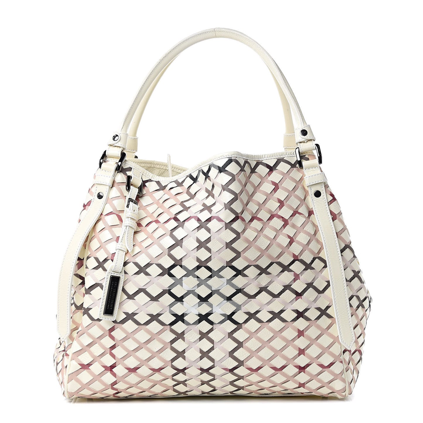 Patent Canvas Woven Nova Check Canterbury White