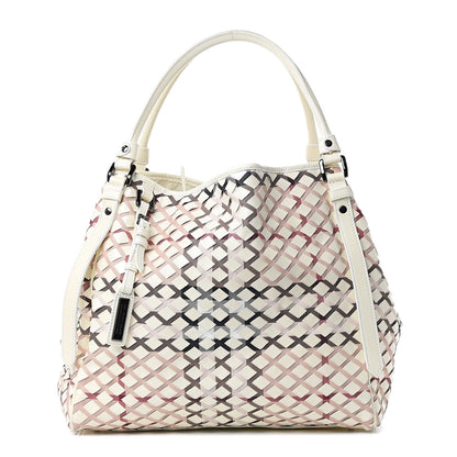 Burberry Patent Canvas Woven Nova Check Canterbury White 1 of 13